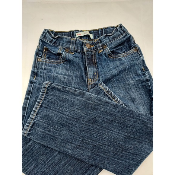 Levi's 505 Regular Fit Jeans Boys Size 7 Reg Medium Wash Denim - Picture 1 of 5